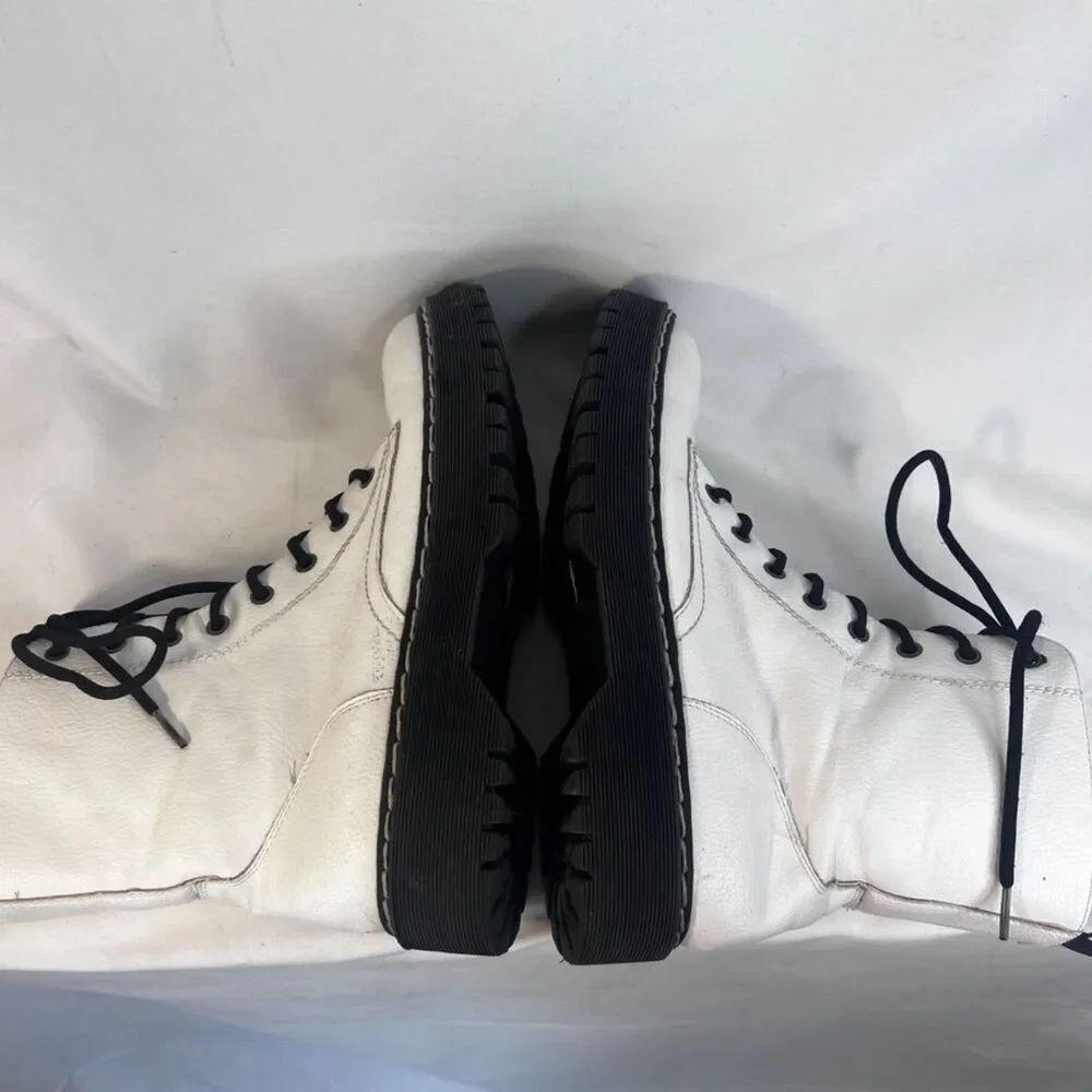 Sincerely Jules White Lace Up "Harley" Combat Hiking Boots Y2K Skater Size 8.5M - Picture 8 of 16